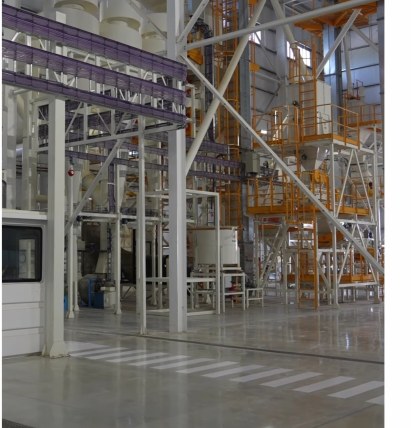 Interior de planta de pet food
